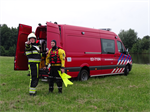 Oefening Brandweer Kollum en het ORT Oppervlakte Reddingsteam van Burgum